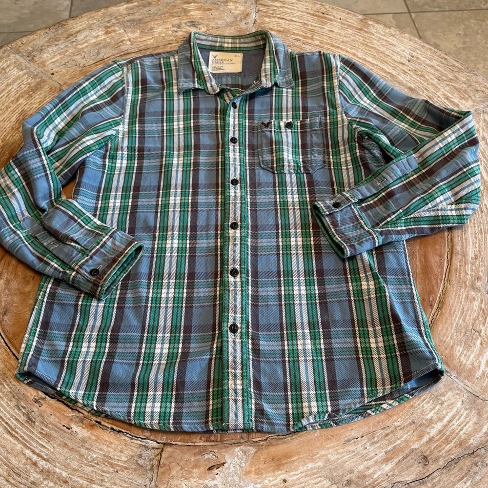 AMERICAN EAGLE Yummy‎ Plaid Flannel, 2009, Size XXL